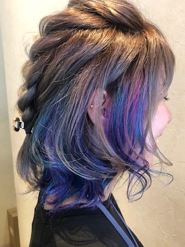 ユニコーンカラー ヘアカラー 髪型 スタイル 久米川の美容院 美容